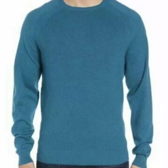 NEW Cutter & Buck Mens Lakemon Mixed Stitch Crewneck Sweater Size 5XB/5TG Blue - Picture 2 of 5